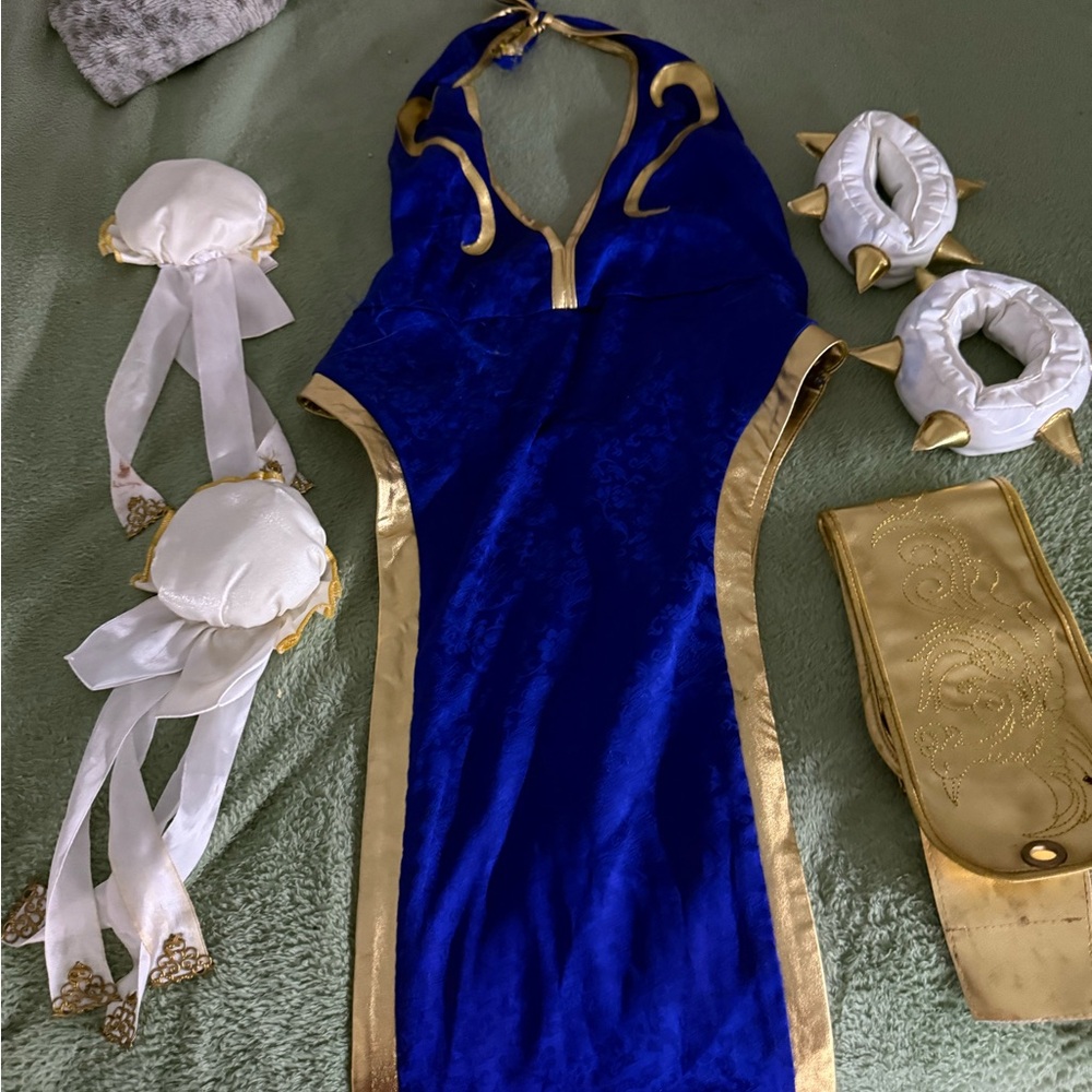 Blue and Gold Chun li cosplay - Picture 3 of 3